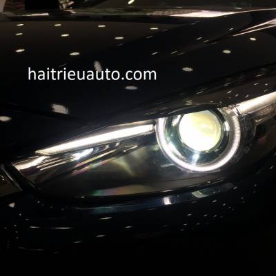 đèn pha độ mẫu mustang xe mazda 3 2018