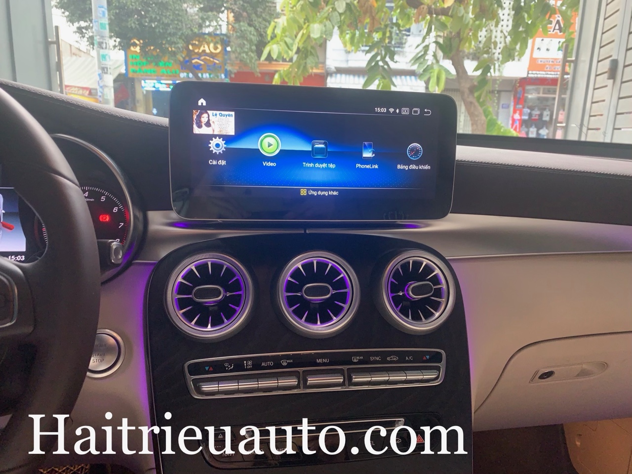 Cửa gió Turbine đèn LED theo xe Mercedes GLC 6 Image