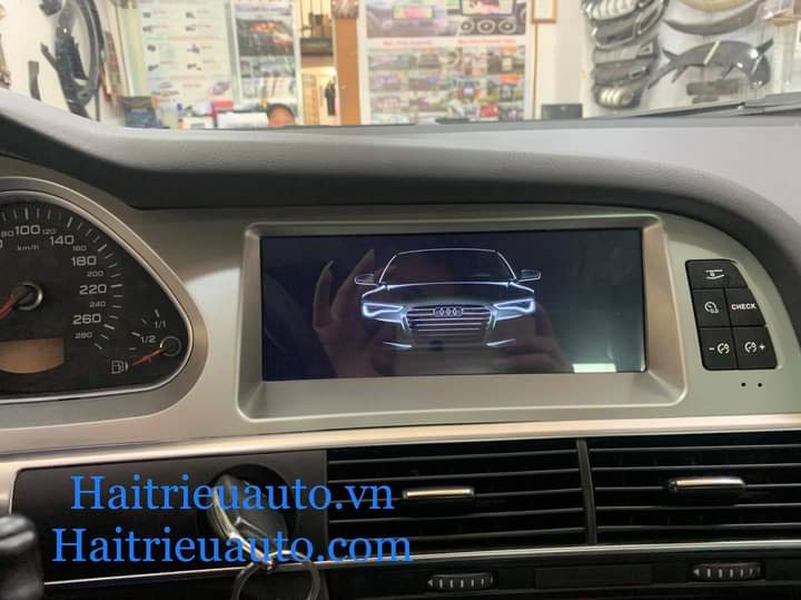 màn hình android theo xe audi A6 2011 3 Image