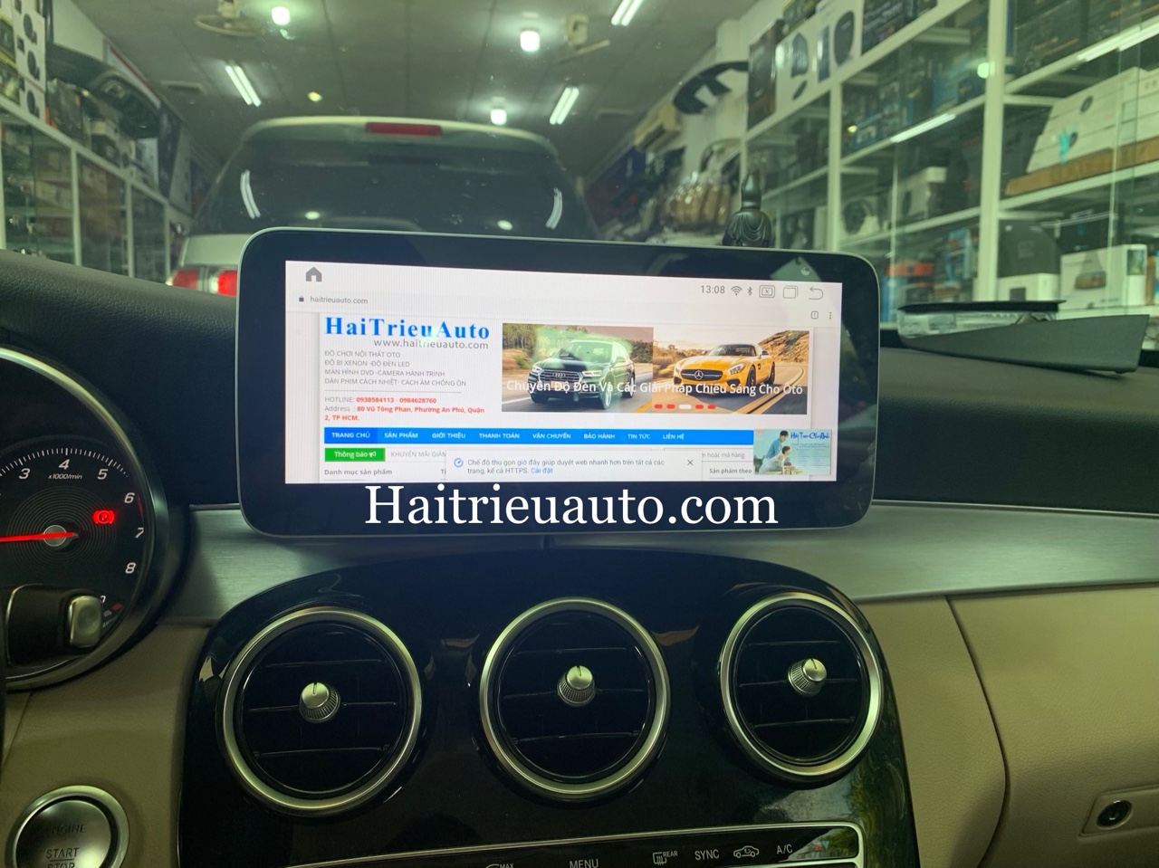 Màn hình android theo xe Mercedes C200 2016 2 Image