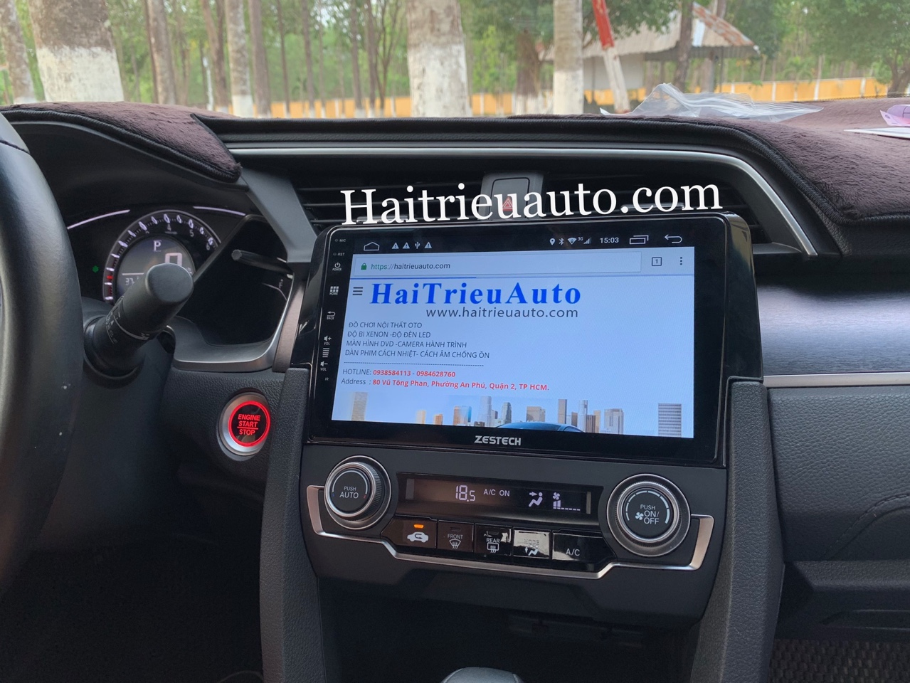 màn hình android zestech theo xe honda civic 2018 2 Image