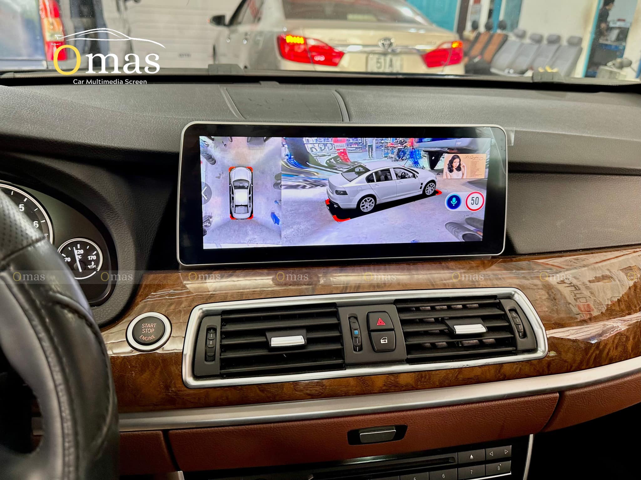Màn hình android Omas 360 12in xe BMW 528i GT 4 Image