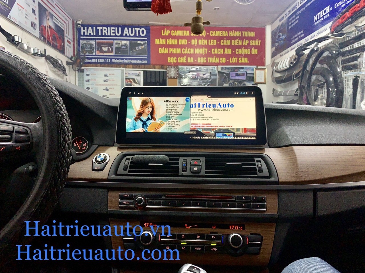 Màn hình android theo xe BMW 520i 2 Image