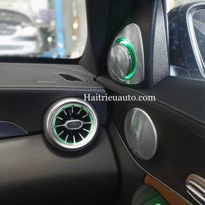Cửa gió Turbine đèn LED theo xe Mercedes C300