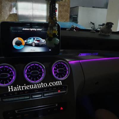 Cửa gió Turbine đèn LED theo xe Mercedes C250