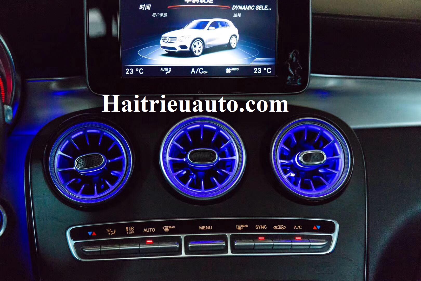 Cửa gió điều hòa đèn led theo xe Mercedes C 2 Image