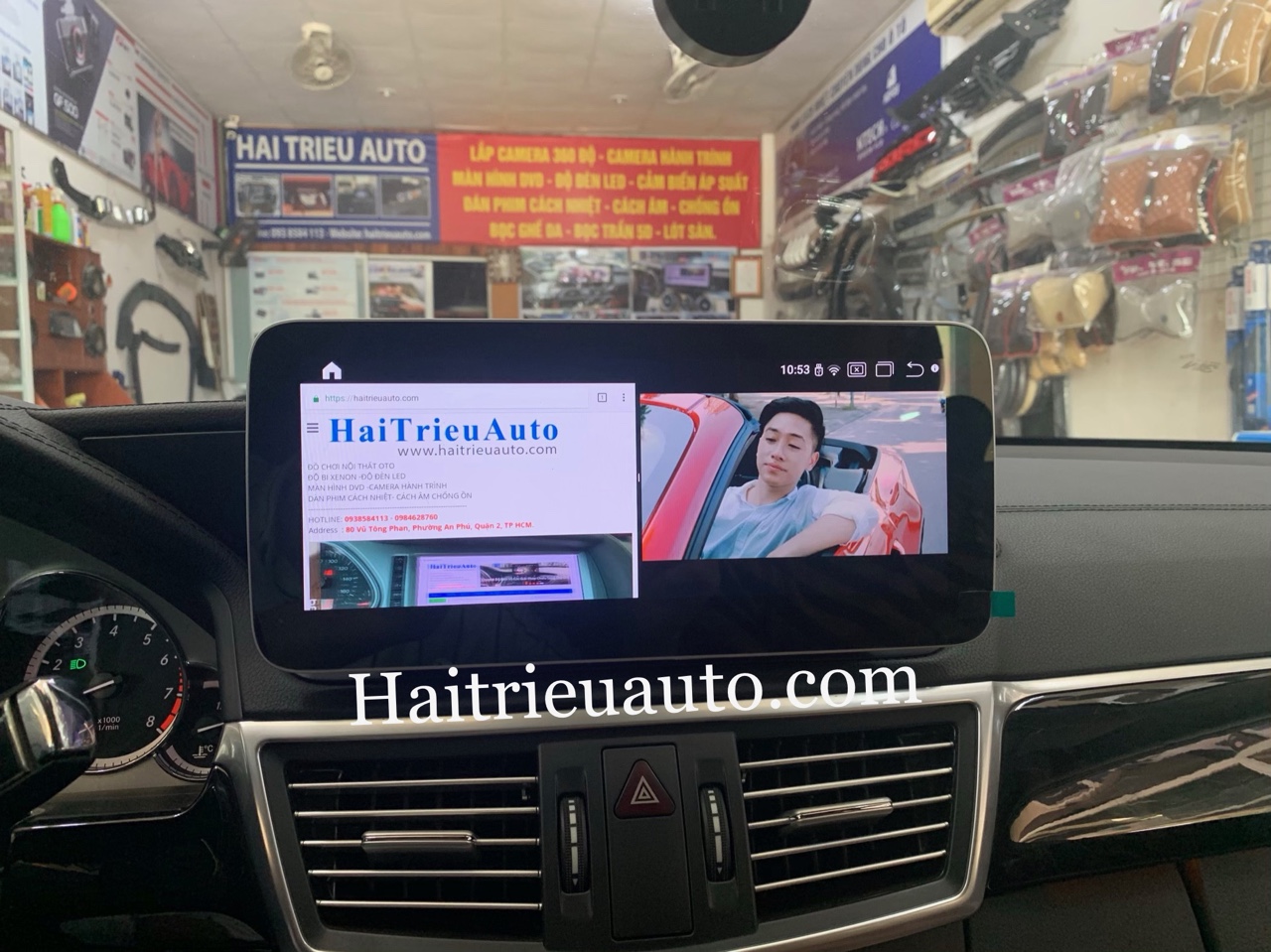 Màn hình android theo xe Mercedes E 250 6 Image