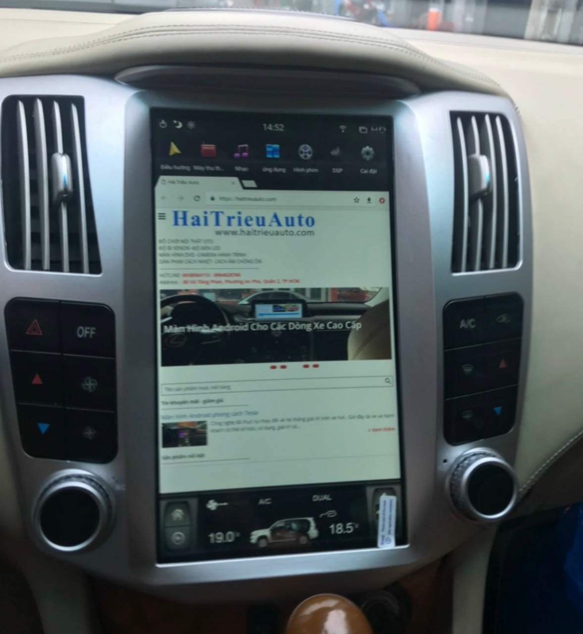 màn hình android tesla xe lexus RX350 2 Image