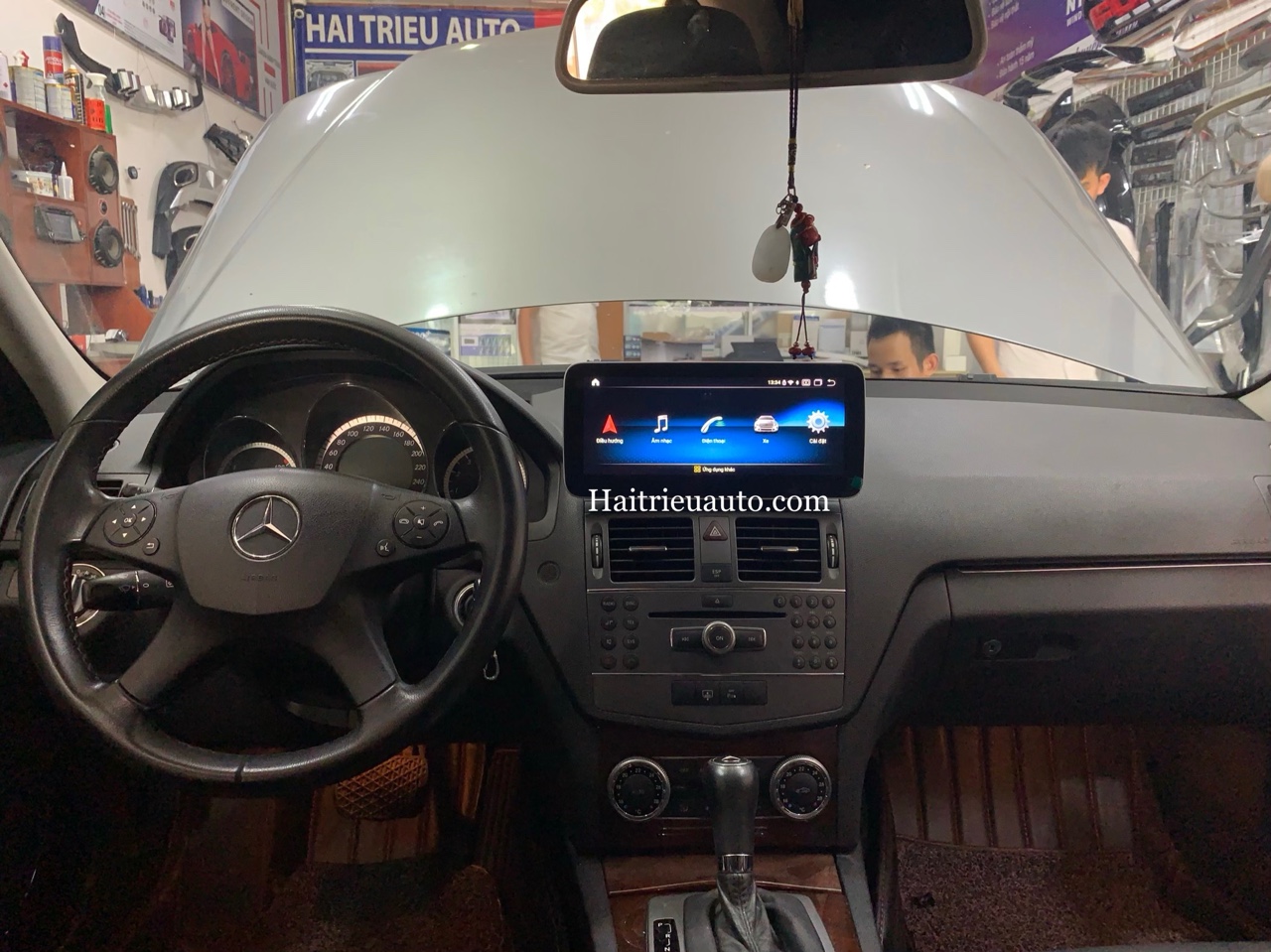 Màn hình android theo xe Mercedes C250 6 Image