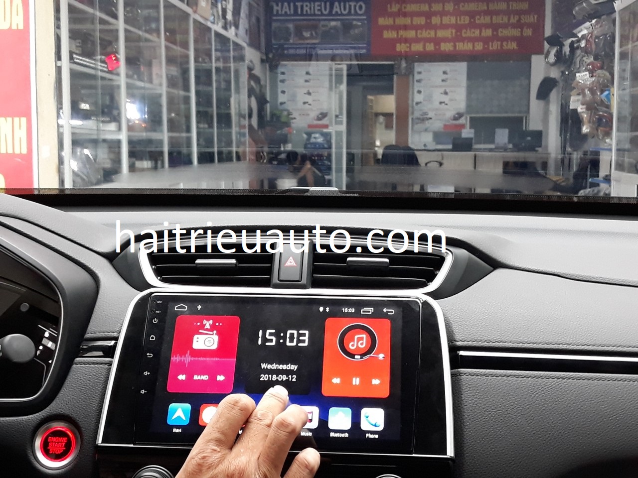 màn hình android theo xe CRV 2019 4 Image