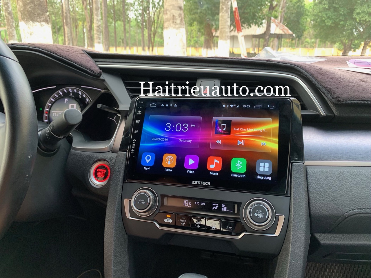 màn hình android zestech theo xe honda civic 2018 3 Image