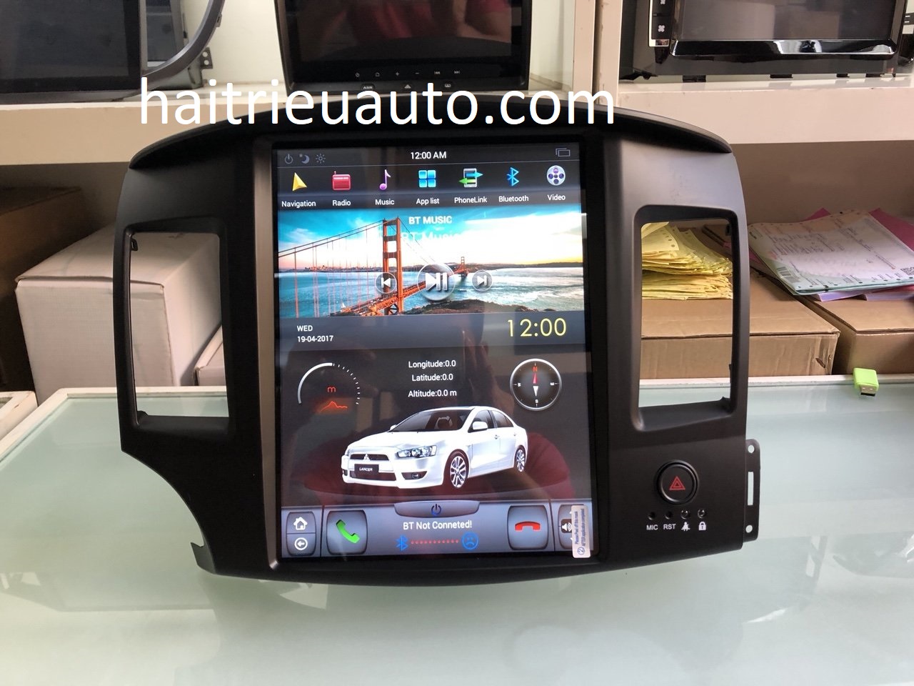 màn hình android theo xe mitsubishi lancer 3 Image