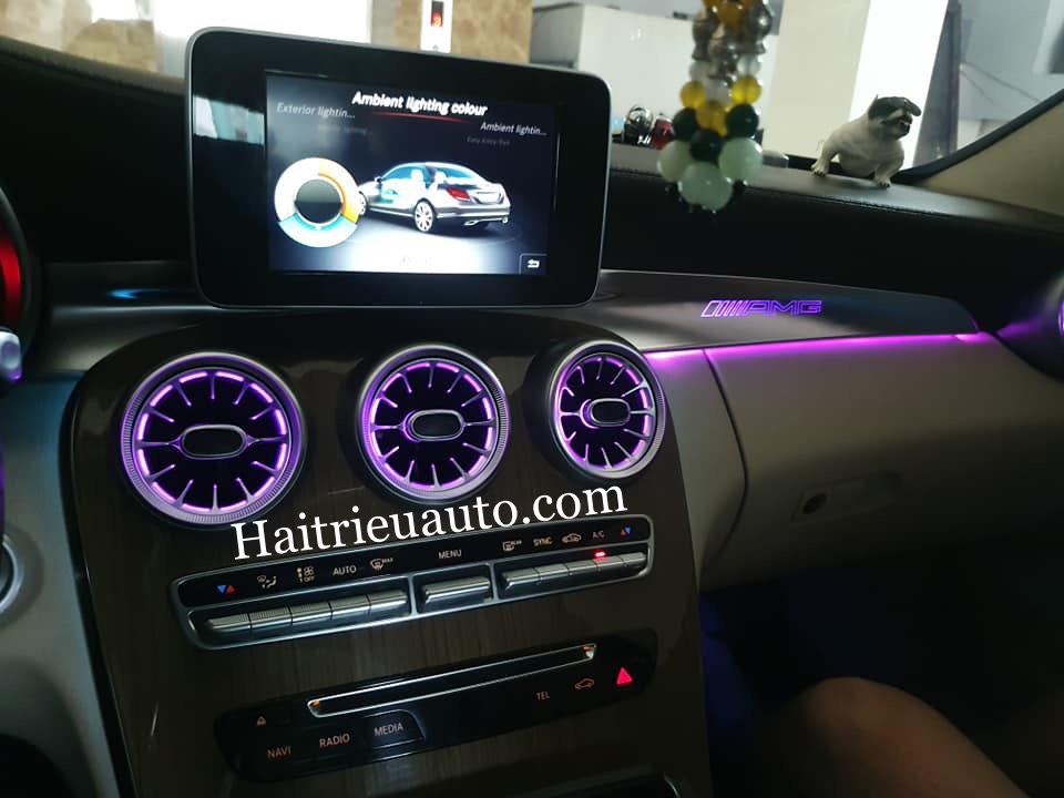 Cửa gió điều hòa đèn led theo xe Mercedes GLC 5 Image