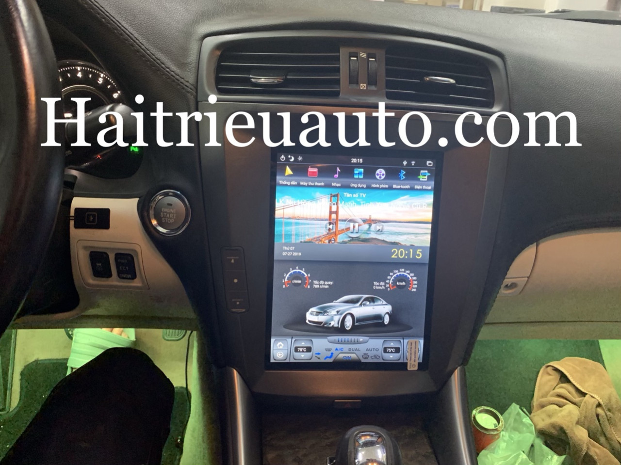 Màn hình tesla android theo xe Lexus is250 2007 3 Image