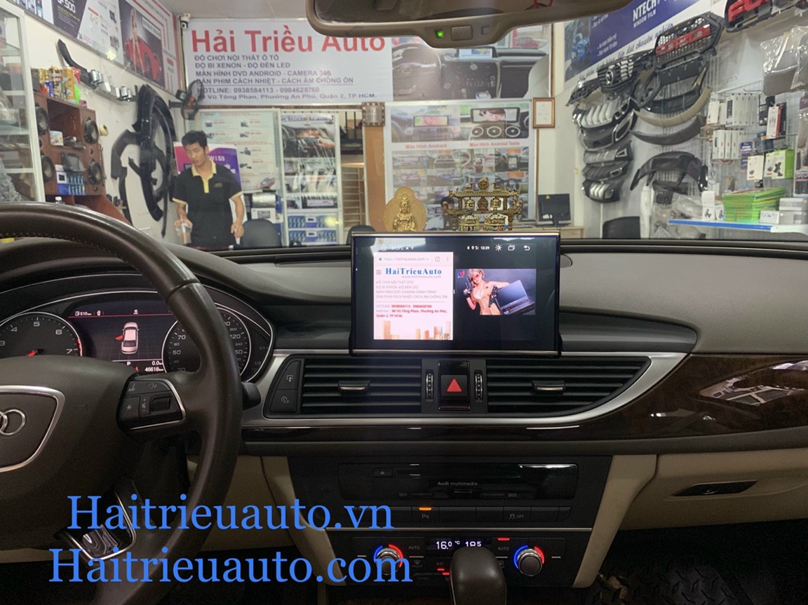 Màn hình android theo xe audi A6 2016 2 Image