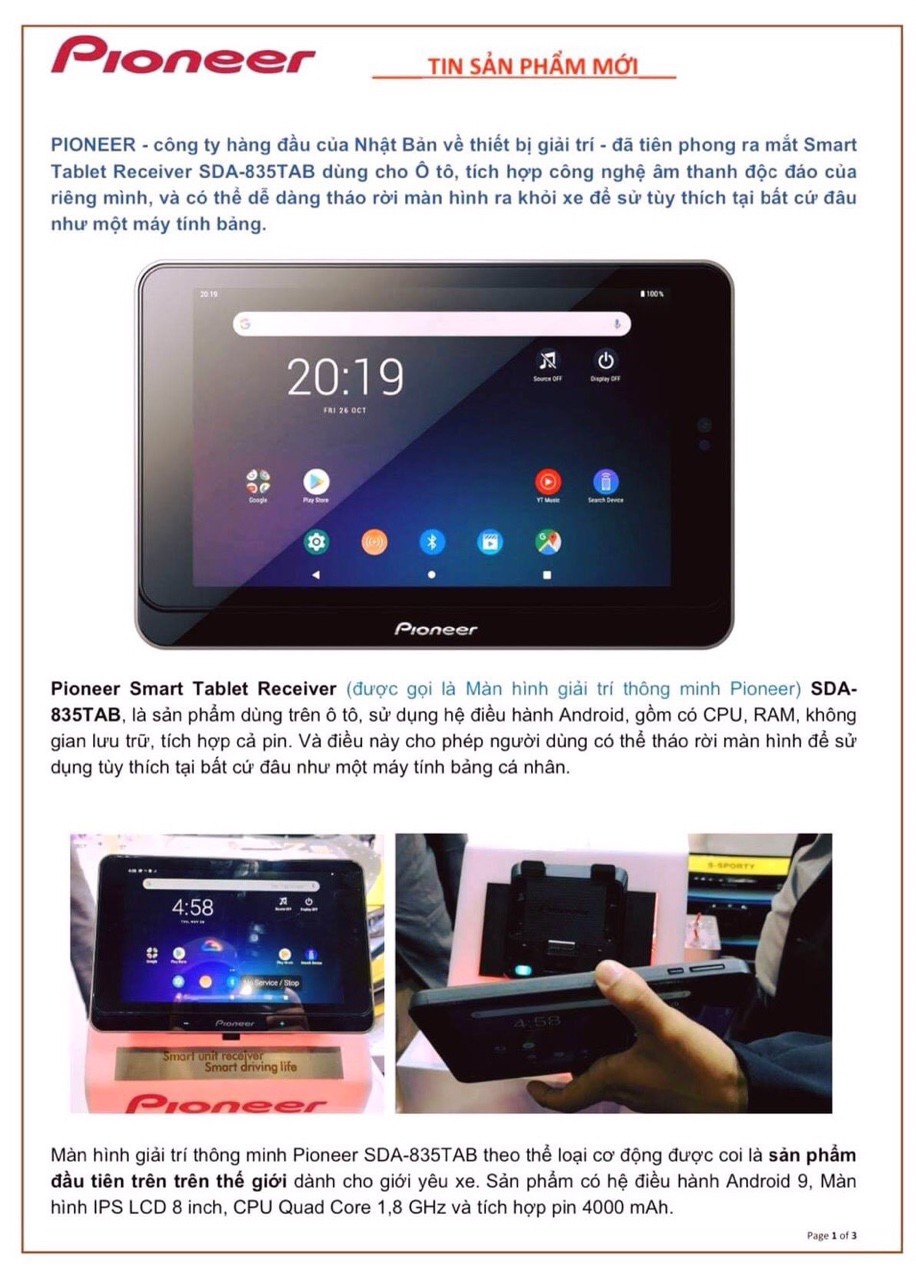 Màn hình android Pioneer cho xe Ford Escape 3 Image