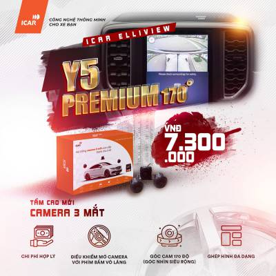 Camera 3 mắt Elliview Y5 Basic 170 độ