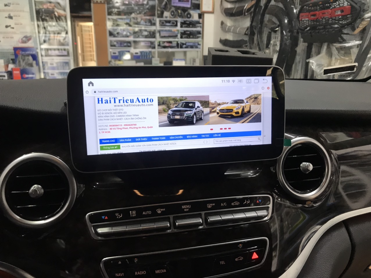 Màn hình android theo xe mercedes V250 2 Image