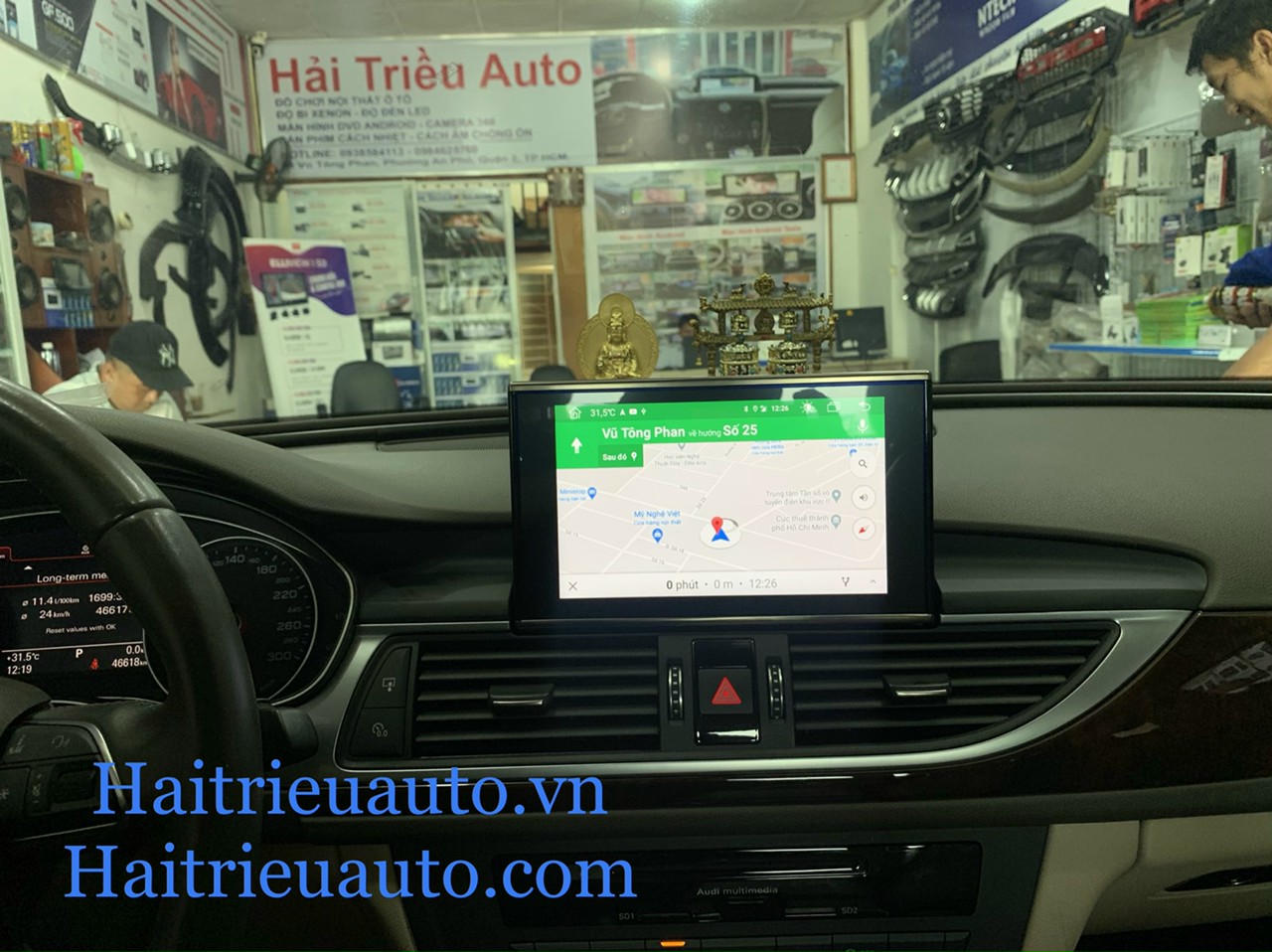 Màn hình android theo xe audi A6 2016 4 Image