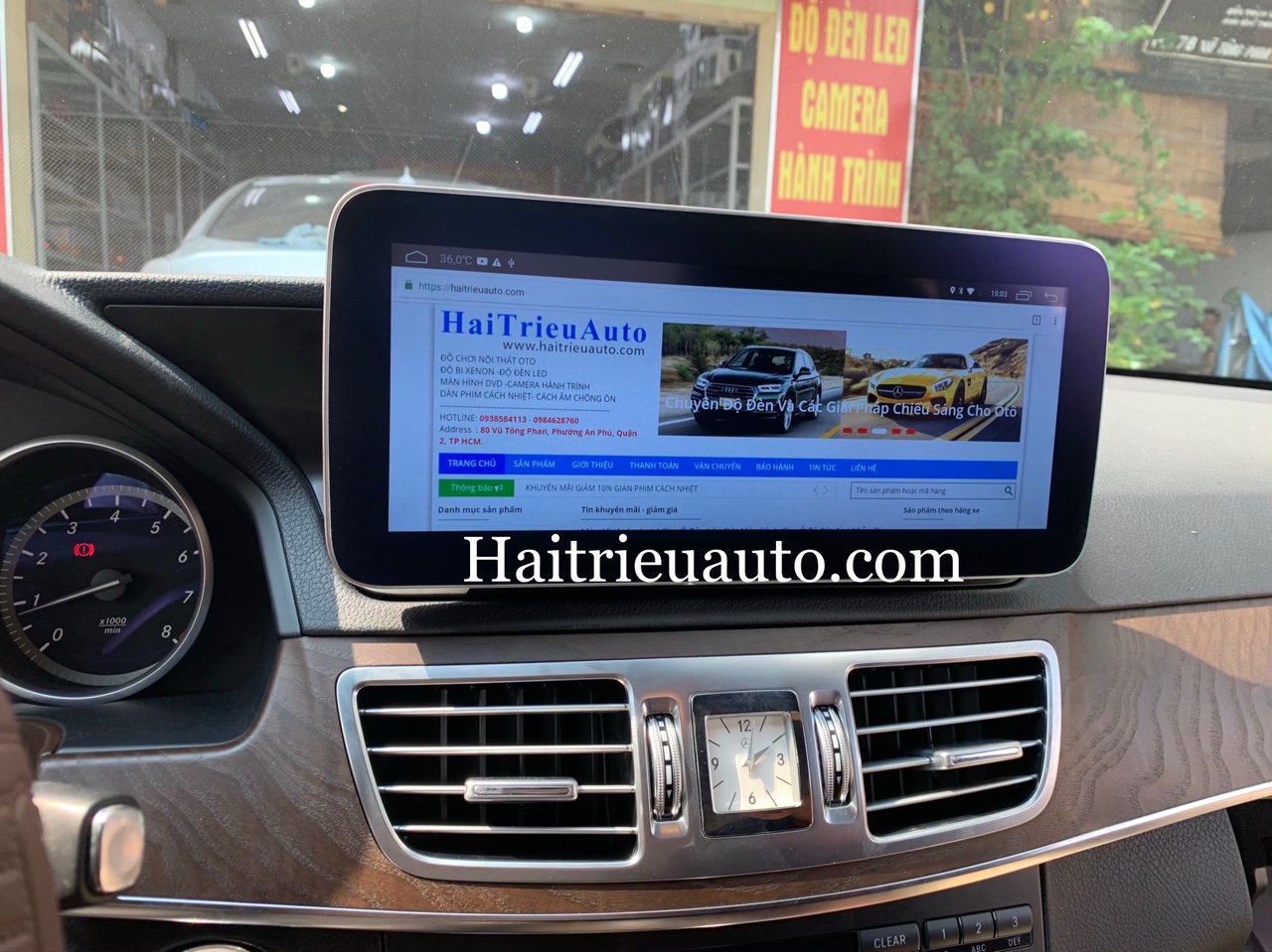 Màn hinh android theo xe Mercedes E200 2015 5 Image