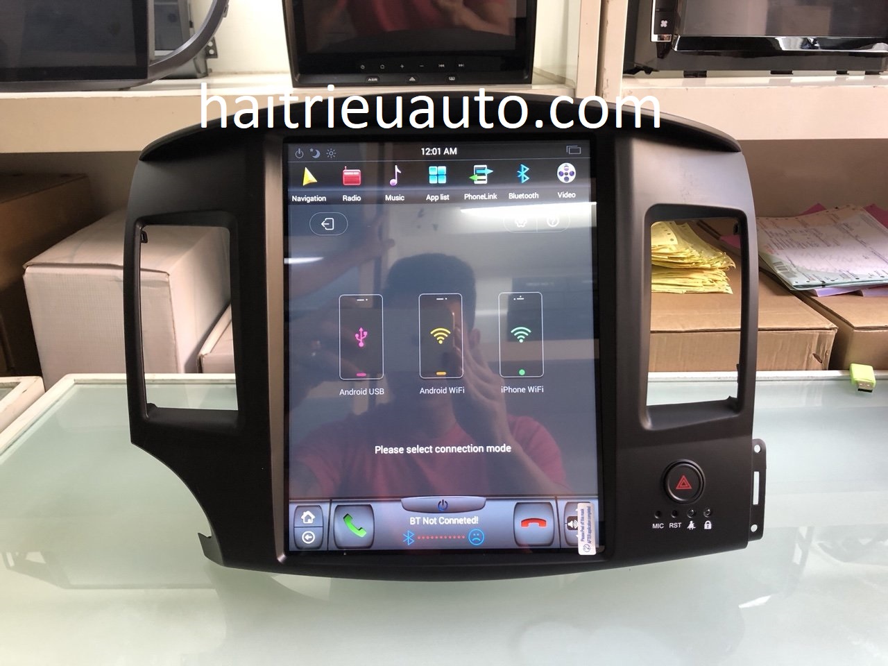 màn hình android theo xe mitsubishi lancer 4 Image