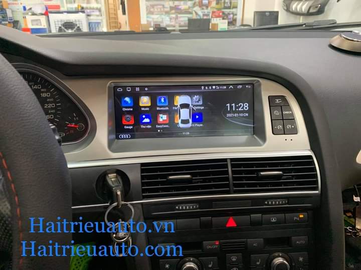 màn hình android theo xe audi A6 2011 5 Image