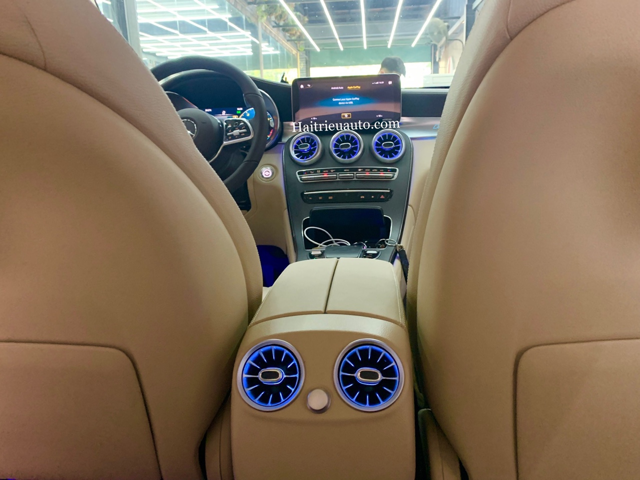 Cửa gió Turbine đèn LED cho xe Mercedes GLC 300 2020 6 Image