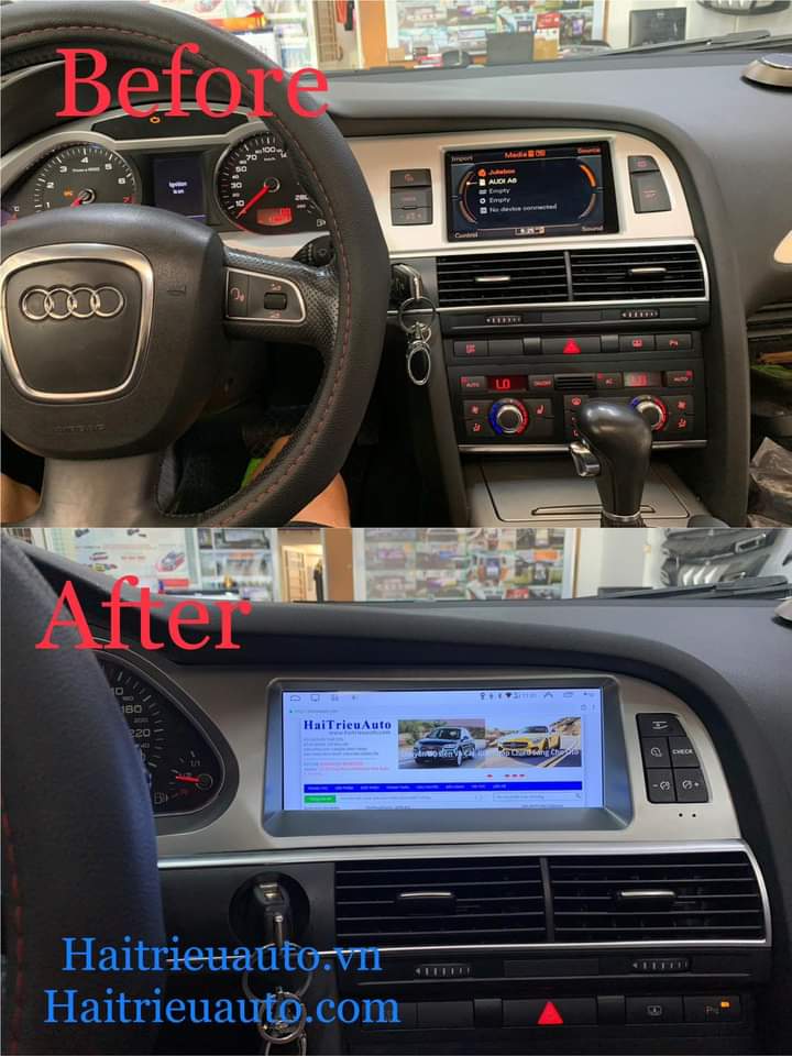 màn hình android theo xe audi A6 2011 6 Image