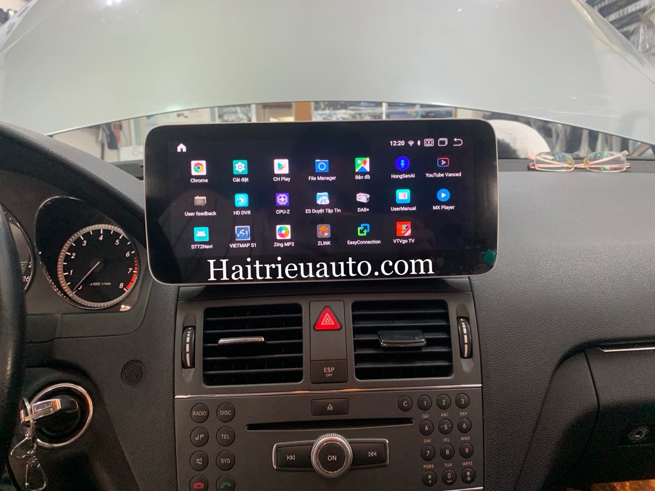 Màn hình android theo xe Mercedes C250 7 Image