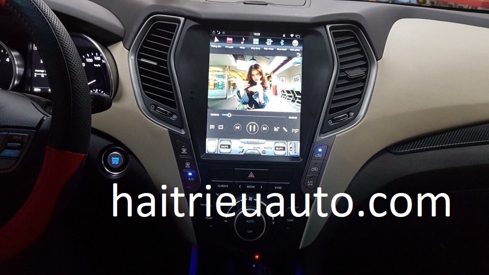 màn hình tesla cho xe Hyundai Santafe 2 Image