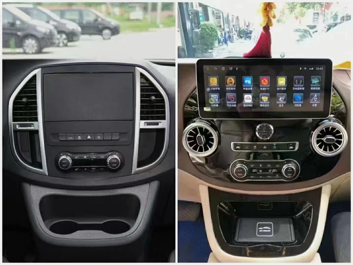 Màn hình android xe mercedes vito 4 Image