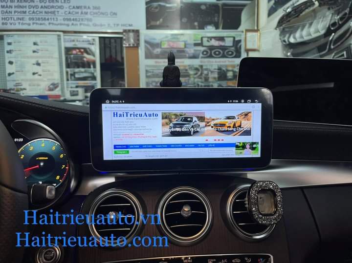 màn hình android theo mercedes C 2021 2 Image