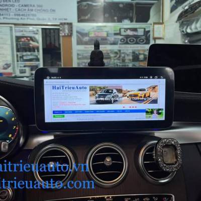 màn hình android theo xe mercedes GLC 2021