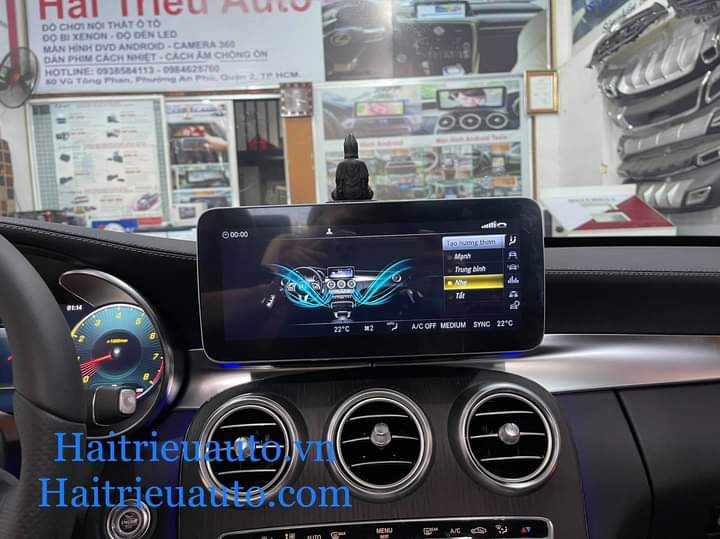 màn hình android theo mercedes C 2021 4 Image