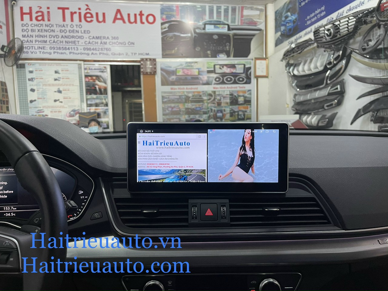 màn hình android theo xe audi Q5 2018 4 Image