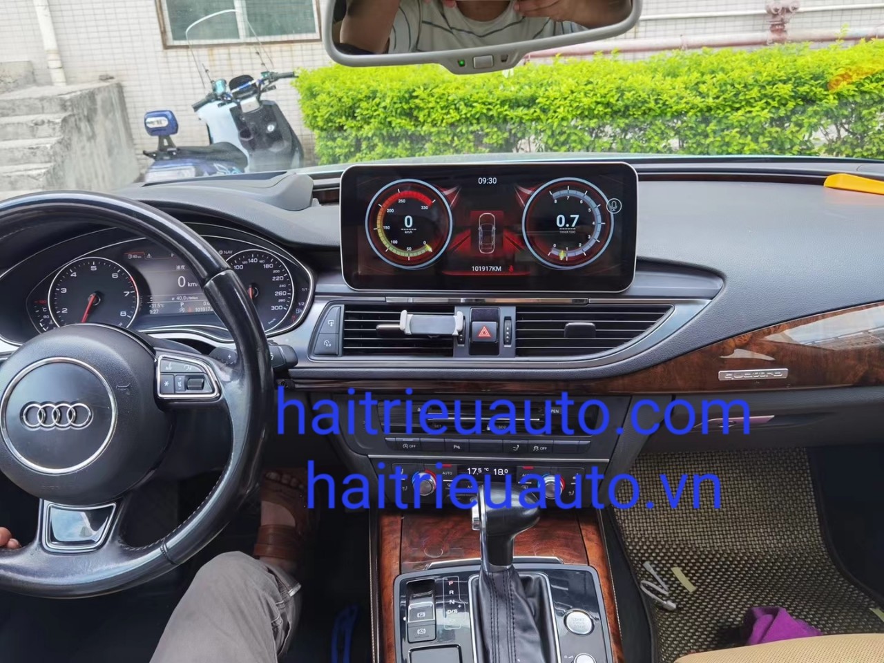 màn hình android theo xe audi A6 2017 3 Image