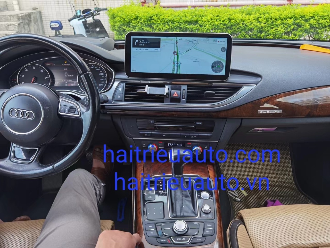 màn hình android theo xe audi A6 2017 4 Image
