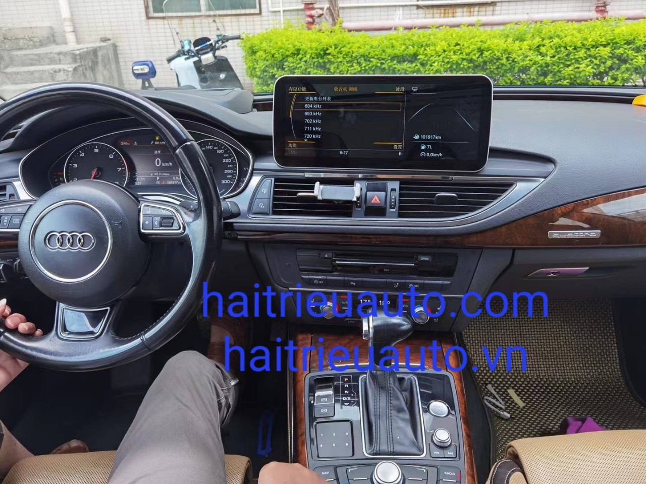 màn hình android theo xe audi A6 2017 5 Image