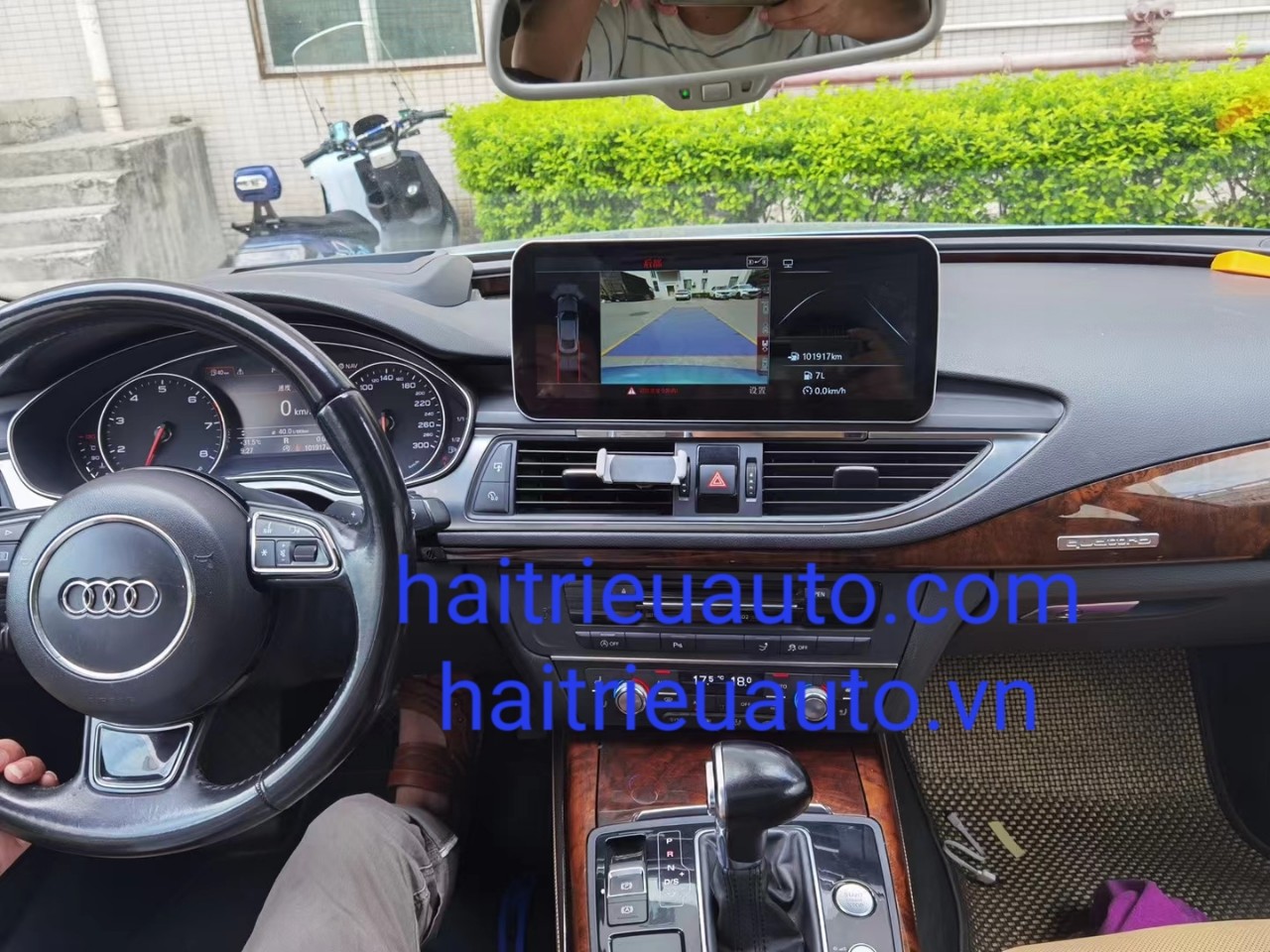 màn hình android theo xe audi A6 2017 6 Image