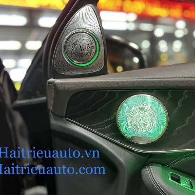 ốp màng loa cửa có led theo xe Mercedes C