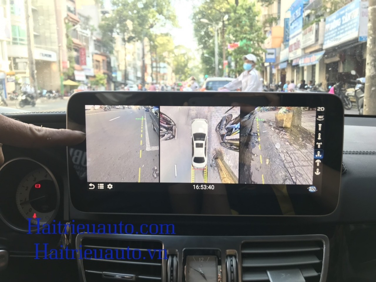 Màn hình android liền camera 360 xe mercedes E 3 Image