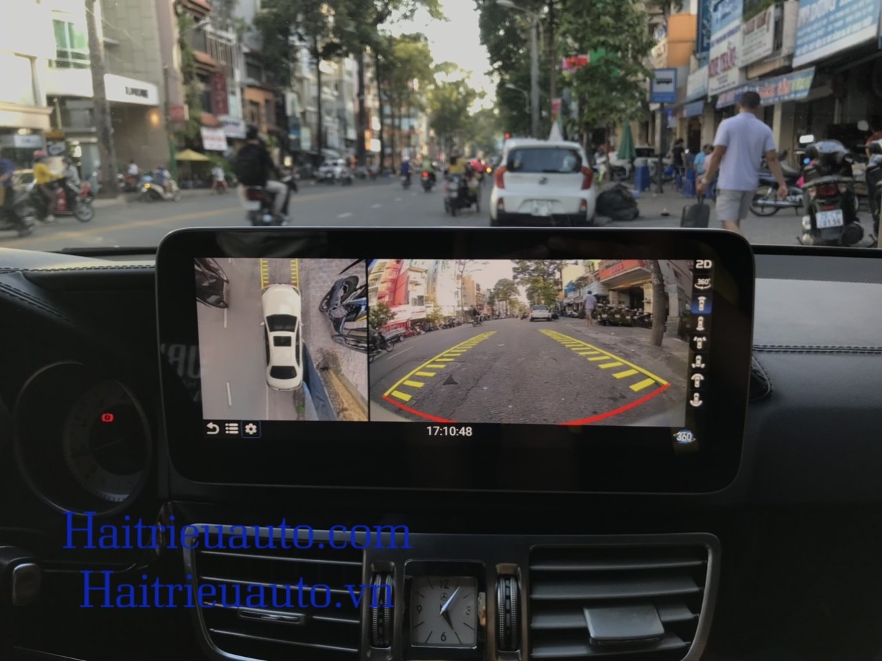 Màn hình android liền camera 360 xe mercedes E 2 Image