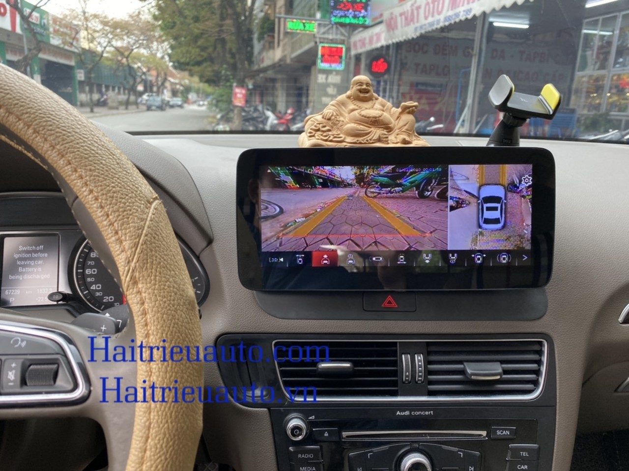 Màn hình android liền camera 360 xe Audi Q5 2 Image