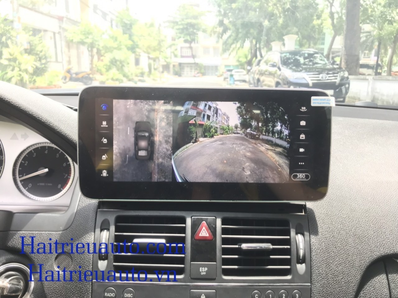 Màn hình android liền camera 360 xe Mercedes C 2010 4 Image