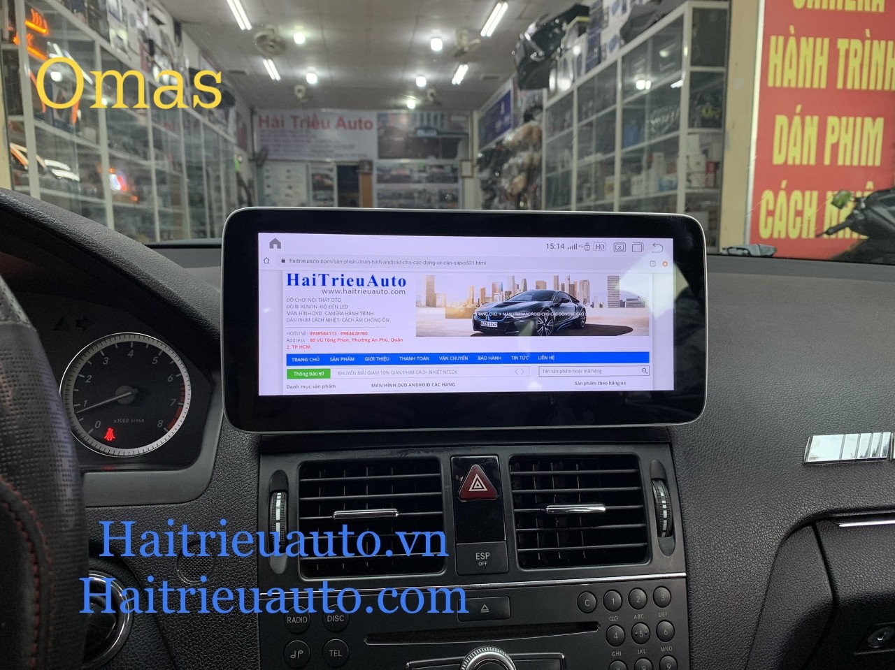 Màn hình android Omas Pro xe mercedes C 2010 2 Image