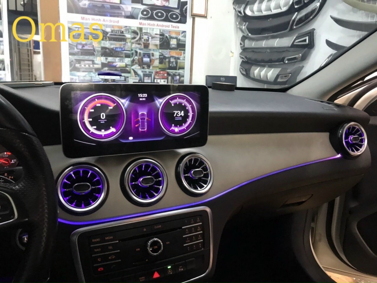 Màn hình android OmasPro xe mercedes GLA 5 Image