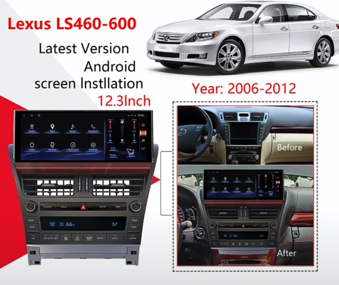 Màn hình android xe Lexus LS 600 3 Image