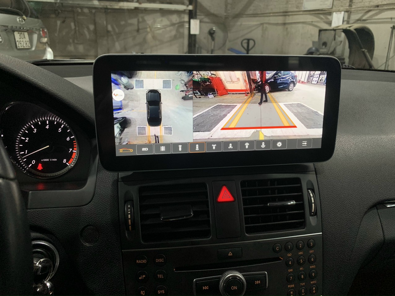 Màn hình android Omas Pro 360 xe Mercedes C 2010 6 Image