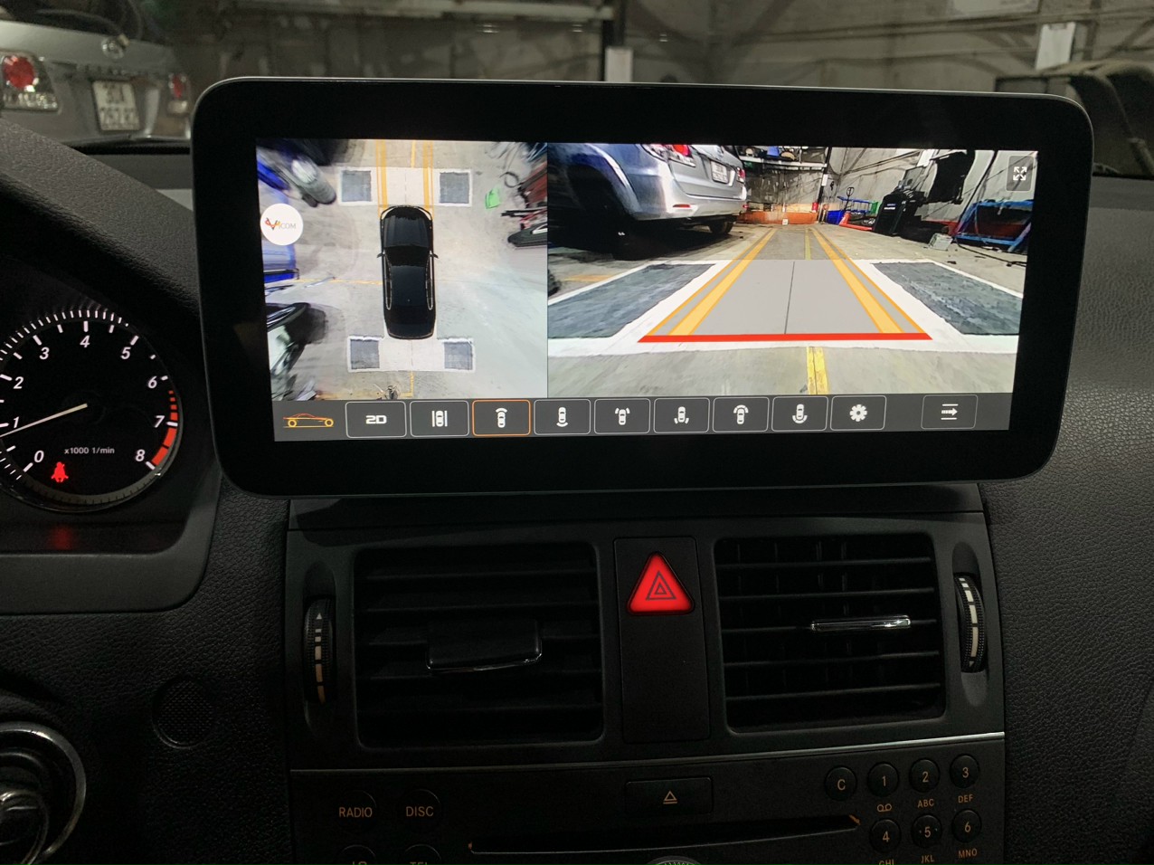 Màn hình android Omas Pro 360 xe Mercedes C 2010 7 Image