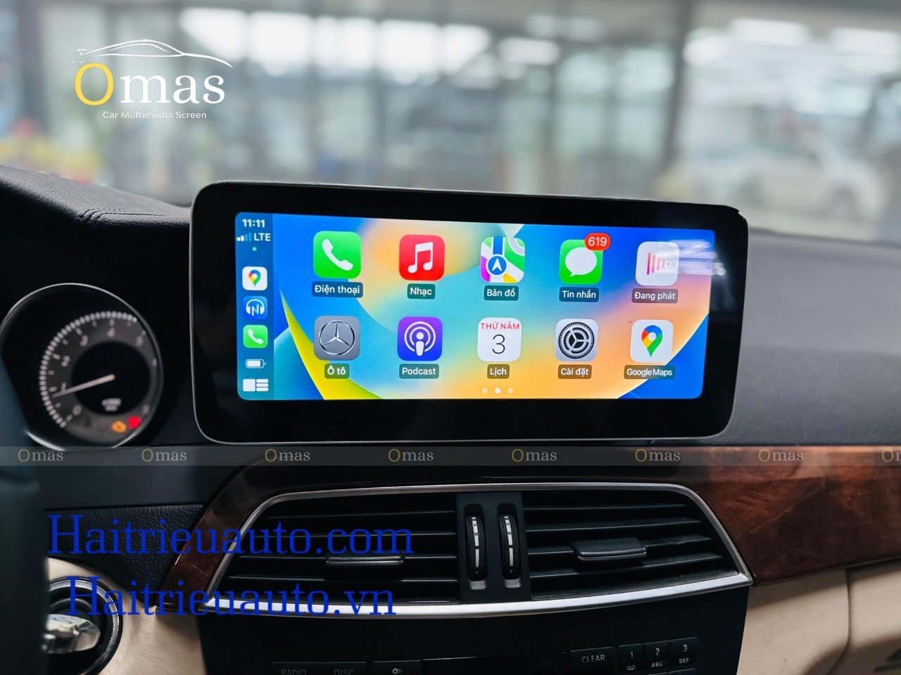 Màn hình android Omas 360 xe Mercedes C 2013 4 Image